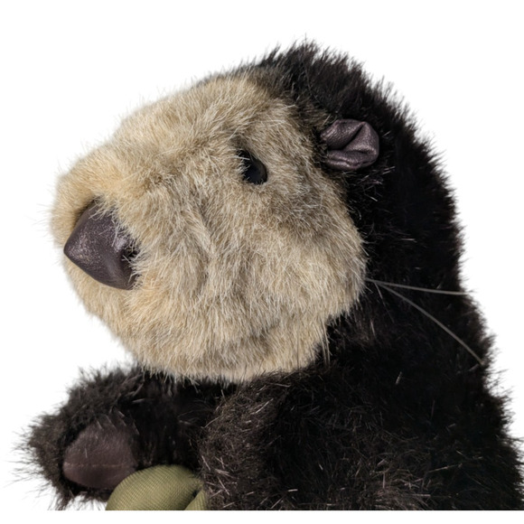 Folkmanis Sea Otter Full Body Hand Puppet With Kelp 19" Vintage Dark Brown Fur - Picture 5 of 7